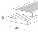 Deska tarasowa | sosnowa sucha 27 x 145 x 4000 mm